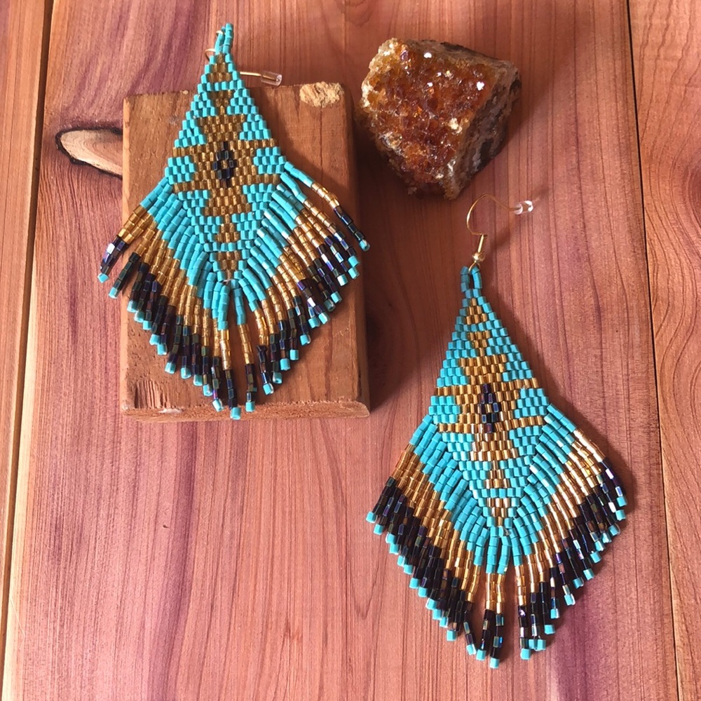 Southwestern Beaded Statement Earrings!